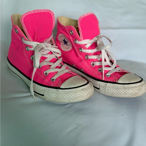 Converse Hot Pink High-Tops - Picture 1 of 3